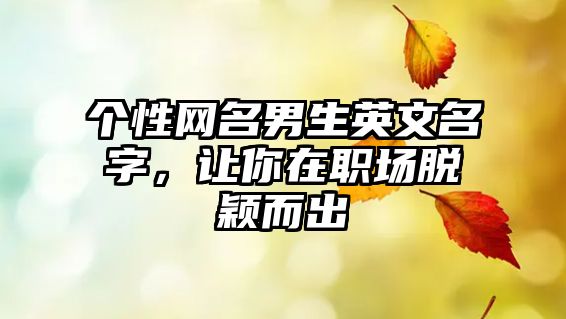 个性网名男生英文名字，让你在职场脱颖而出