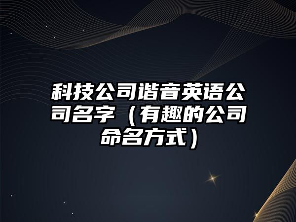 科技公司谐音英语公司名字（有趣的公司命名方式）