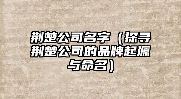 荆楚公司名字（探寻荆楚公司的品牌起源与命名）