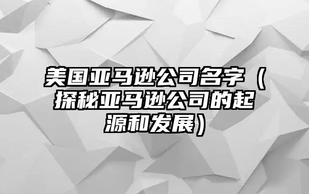 美国亚马逊公司名字（探秘亚马逊公司的起源和发展）