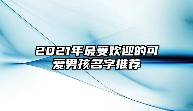 2021年最受欢迎的可爱男孩名字推荐