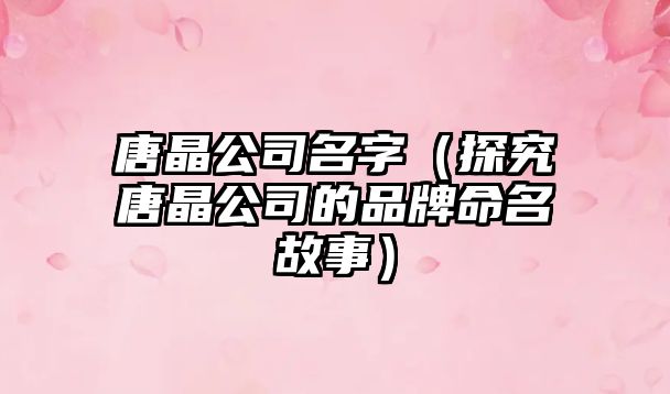唐晶公司名字（探究唐晶公司的品牌命名故事）