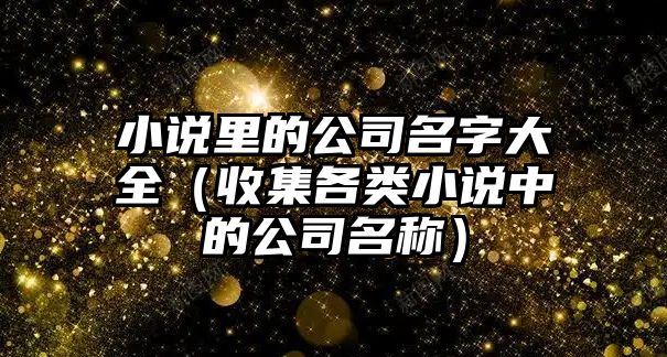 小说里的公司名字大全（收集各类小说中的公司名称）