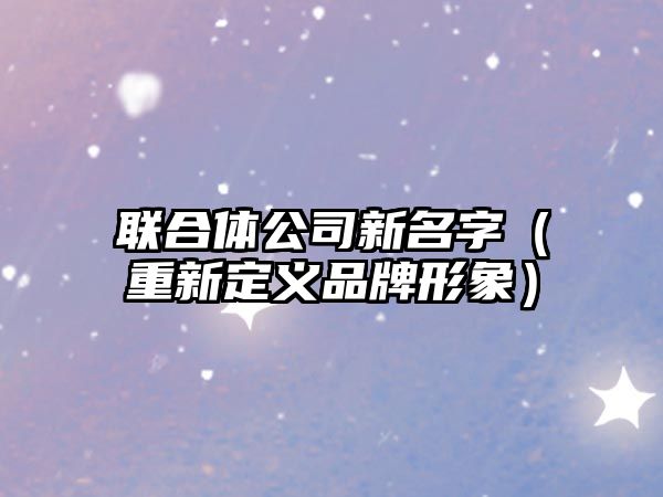 联合体公司新名字（重新定义品牌形象）