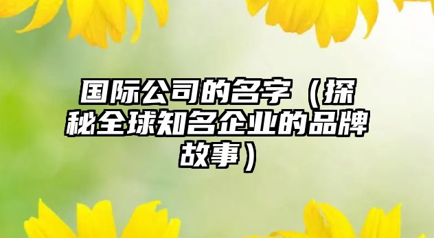 国际公司的名字（探秘全球知名企业的品牌故事）