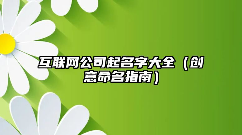 互联网公司起名字大全（创意命名指南）