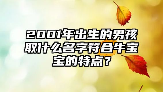 2001年出生的男孩取什么名字符合牛宝宝的特点？