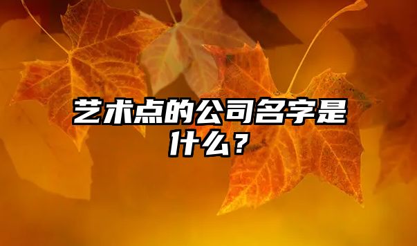 艺术点的公司名字是什么？