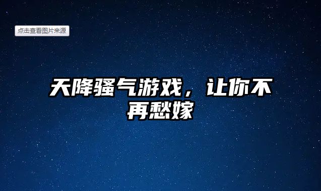 天降骚气游戏，让你不再愁嫁