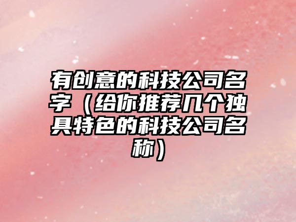 有创意的科技公司名字（给你推荐几个独具特色的科技公司名称）